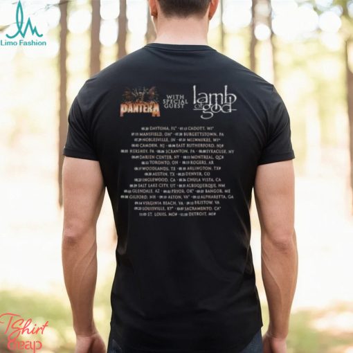Pantera World Tour 2023 With Special Guest Lamp Of God Merch, Pantera Tour Dates 2023 Shirt, Pantera For The Fans For The Brothers For Legacy Tour 2023 Shirt