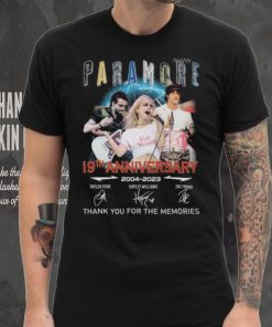 Paramore 19th Anniversary 2004 2023 Thank You For The Memories signatures shirt