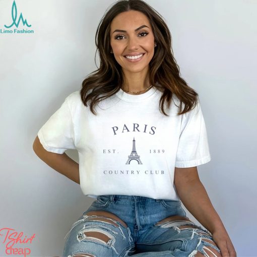 Paris Country Club Sweatshirt Preppy Vintage Trendy Crewneck Tennis Enthusiasts Fashion Classic