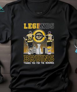 Patrice Bergeron and David Krejci Legends Bruins thanks you for the  memories shirt - Limotees