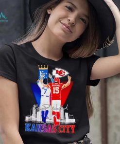 Patrick Mahomes and Bobby Witt Jr. Kansas City signatures shirt