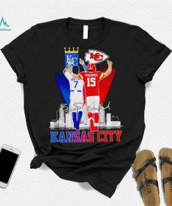 Patrick Mahomes and Bobby Witt Jr. Kansas City signatures shirt