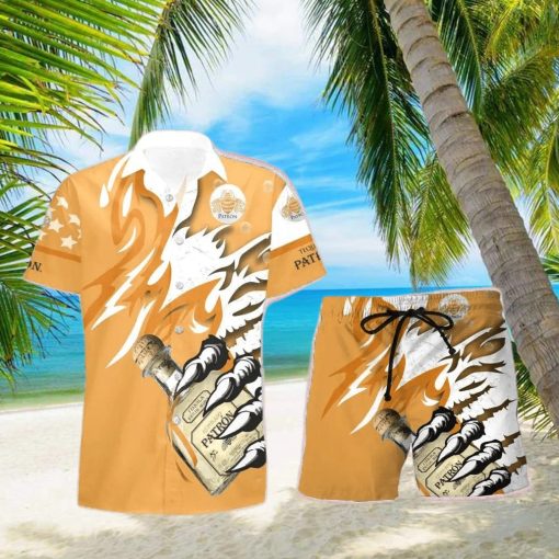 Patrưn Tequila Monster Claw Gift Hawaiian Set Shirt And Short Summer Beach