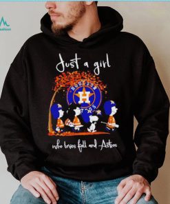 Peanuts Cartoon Just A Girl Who Loves Fall And Astros Shirt