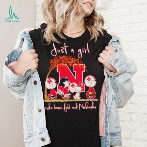 Peanuts Cartoon Just A Girl Who Loves Fall And Nebraska Shirt