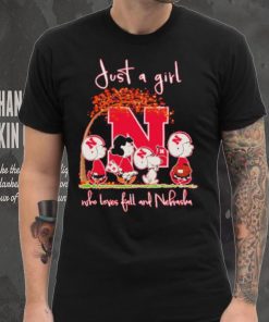 Peanuts Cartoon Just A Girl Who Loves Fall And Nebraska Shirt