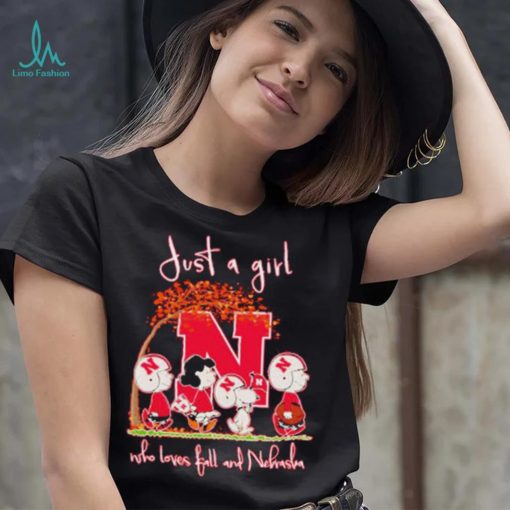Peanuts Cartoon Just A Girl Who Loves Fall And Nebraska Shirt