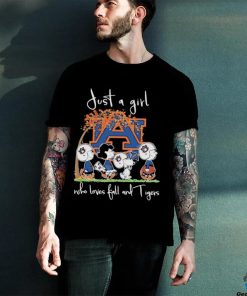 Peanuts Just A Girl Who Loves Fall And Tigers Shirt