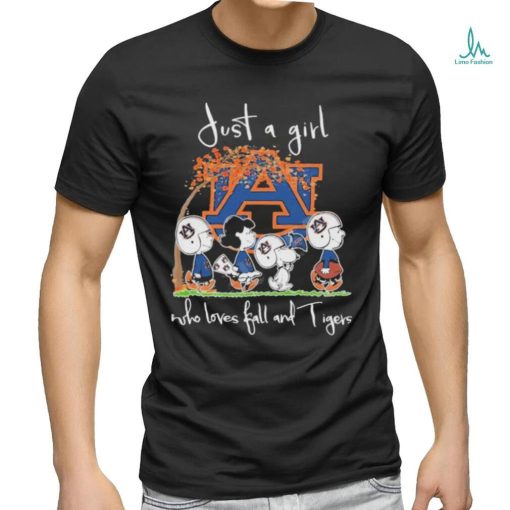 Peanuts Just A Girl Who Loves Fall And Tigers Shirt