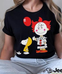 Peanuts charlie brown pennywise and snoopy it movie costume halloween shirt