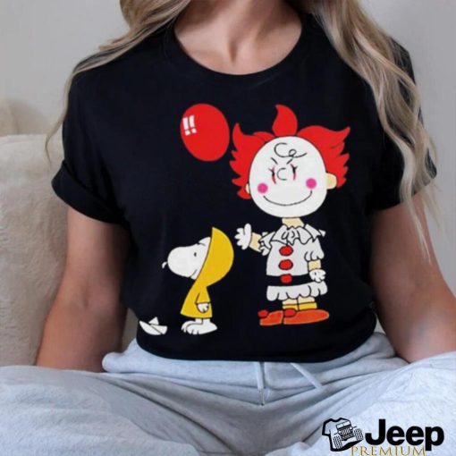 Peanuts charlie brown pennywise and snoopy it movie costume halloween shirt