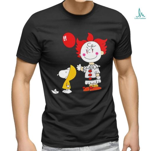 Peanuts charlie brown pennywise and snoopy it movie costume halloween shirt