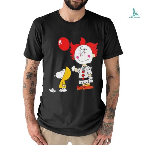 Peanuts charlie brown pennywise and snoopy it movie costume halloween shirt