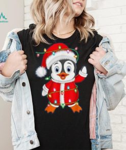 Penguin Lover Xmas Lighting Santa Penguin Christmas Shirt