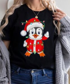 Penguin Lover Xmas Lighting Santa Penguin Christmas Shirt