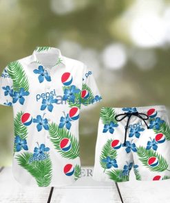 Pepsi Hibiscus Flower Pattern Hawaiian Shirt And Short For Men And Women hawaiian shirt