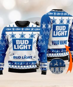 Personalized Bud Light Beer Ugly Custom Name Ugly Gift Christmas 3D Sweater For Men And Women