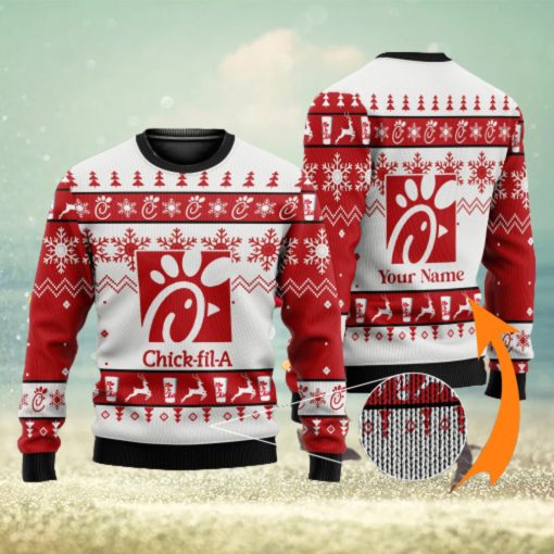 Personalized Chick fil A Ugly Custom Name Ugly Gift Christmas 3D Sweater For Men And Women