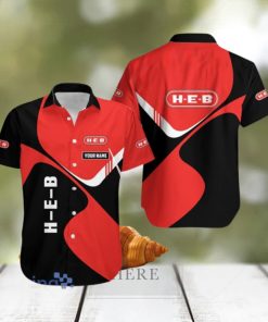 Personalized H E B Logo Red And Black Trending Summer Gift For Men And Women hawaiian shirt