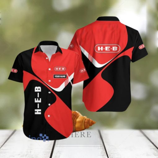 Personalized H E B Logo Red And Black Trending Summer Gift For Men And Women hawaiian shirt