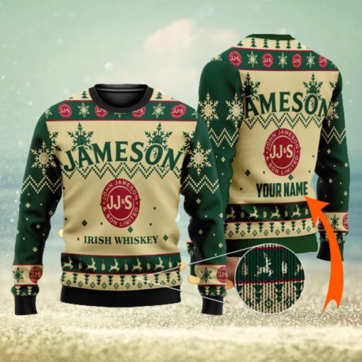 Personalized Jameson Irish Whiskey Ugly Custom Ugly Gift Christmas 3D Sweater For Men And Women