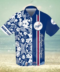 Personalized Name Los Angeles Dodgers MLB Team Tropical All Over Print Hawaiian Shirt