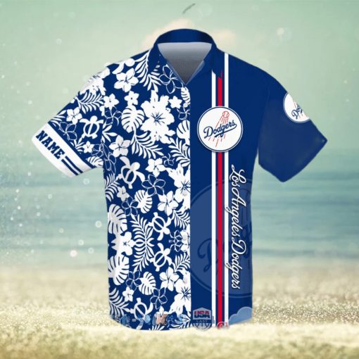 Personalized Name Los Angeles Dodgers MLB Team Tropical All Over Print Hawaiian Shirt