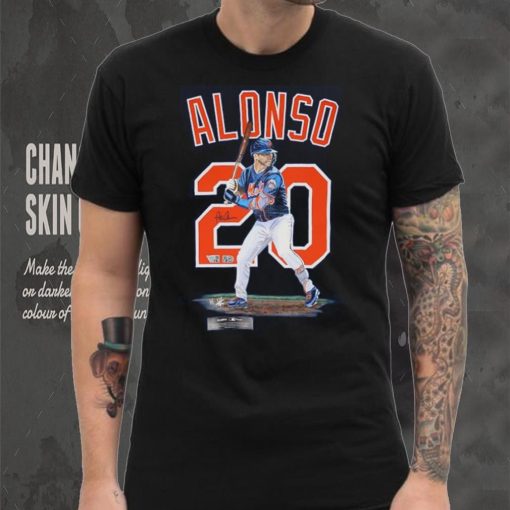 Pete Alonso New York Mets Autographed Fanatics Authentic Blue Nike shirt