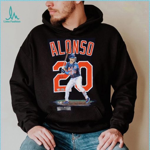 Pete Alonso New York Mets Autographed Fanatics Authentic Blue Nike shirt
