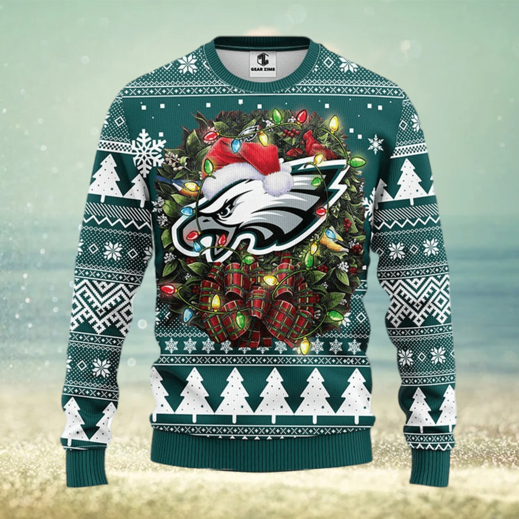 Philadelphia Eagles Women's Light-Up V-Neck Ugly Sweater