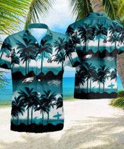 Philadelphia Eagles Coconut Island Ocean Waves Hawaiian Shirt