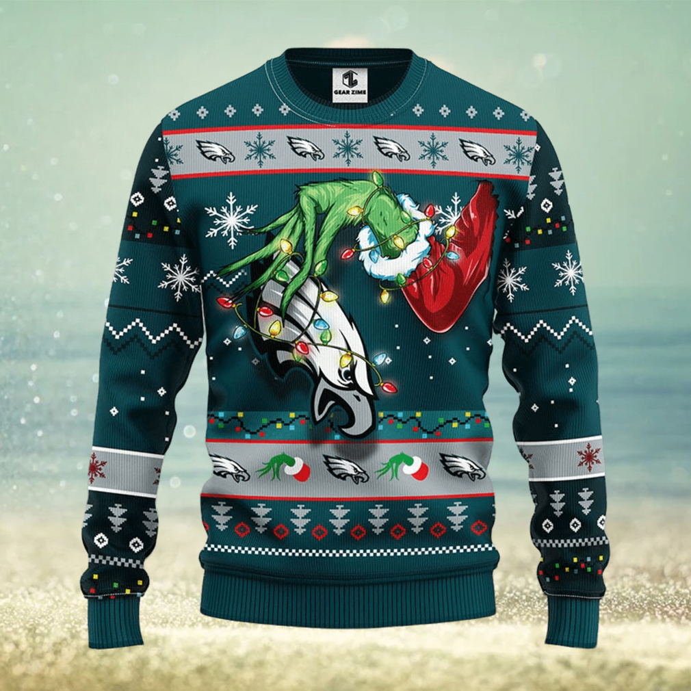 NFL Philadelphia Eagles Grinch Logo Ideas Ugly Christmas Sweater For Men  And Women - Freedomdesign