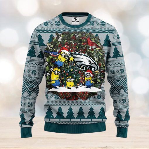 Philadelphia Eagles Minion Christmas Ugly Sweater