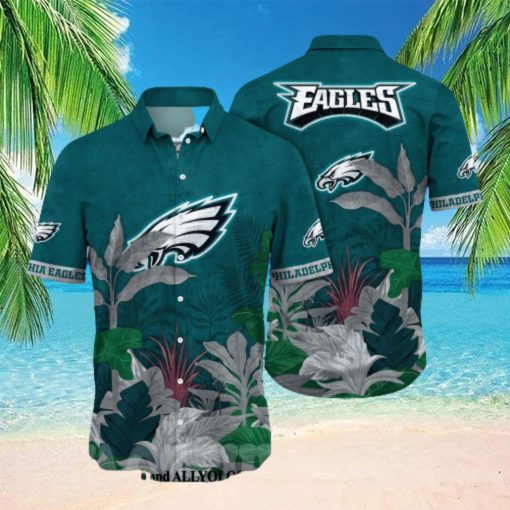 Philadelphia Eagles NFL Flower Full Printing Hawaiian Shirt