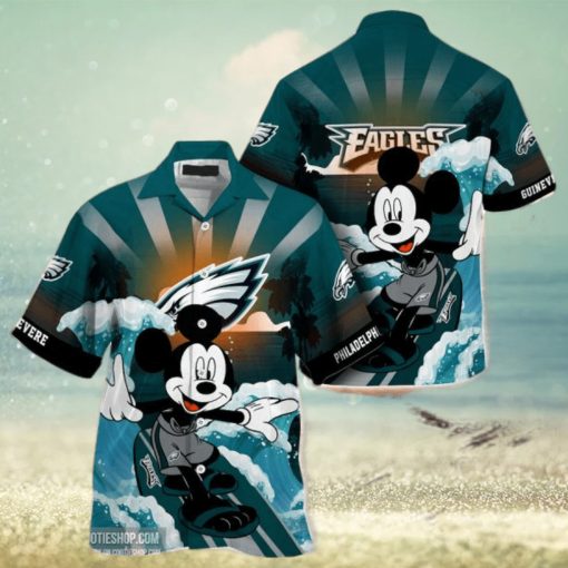 Philadelphia Eagles Nfl Custom Hawaiian Shirt   Short  T Shirt Hawaiian Pattern Print Style For Fans