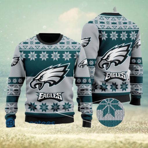 Philadelphia Eagles Snowflakes Pattern Ugly Christmas Sweater Christmas Gift