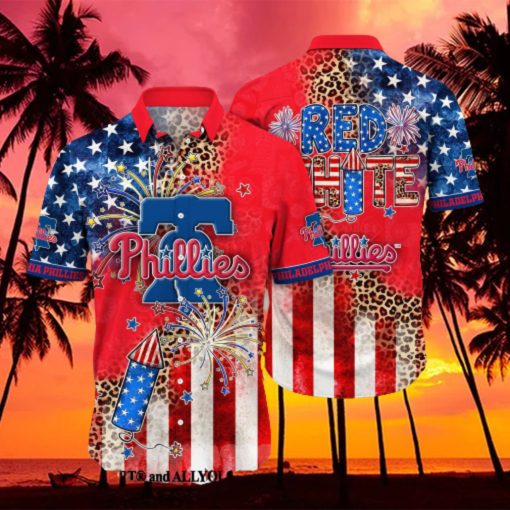 Philadelphia Phillies MLB Independence Day Unisex All Over Print Hawaiian Shirt