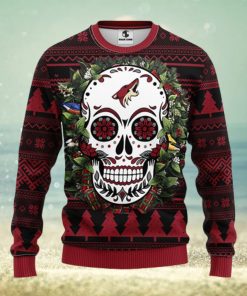 Phoenix Coyotes Skull Flower Ugly Christmas Ugly Sweater