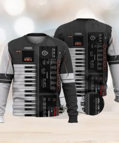 Piano Electronic Keybroad Unique Cool 3D Full Print Ugly Sweater Christmas Gift Sweater