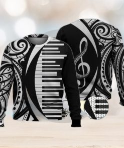 Piano Keybroad Music Cool Trending 3D Full Print Ugly Sweater Christmas Gift Sweater