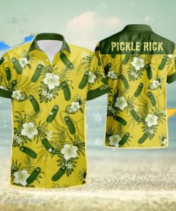 Pickle Rick Short Sleeve Aloha Hawaiian Shirt