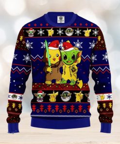 Pikachu And Yoda Blue 1 Amazing Gift Ugly Christmas 3D Sweater Christmas Gift For Men And Women