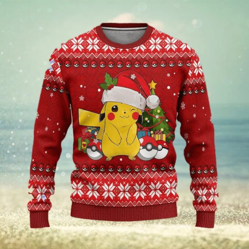 Pikachu Pokemon Anime Women Mens Ugly Christmas Sweater