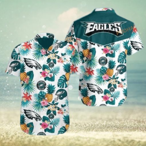 Pineapple Pattern NFL Philadelphia Eagles Funny Hawaiian Shirt