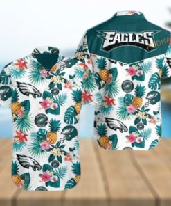 Pineapple Pattern NFL Philadelphia Eagles Funny Hawaiian Shirt