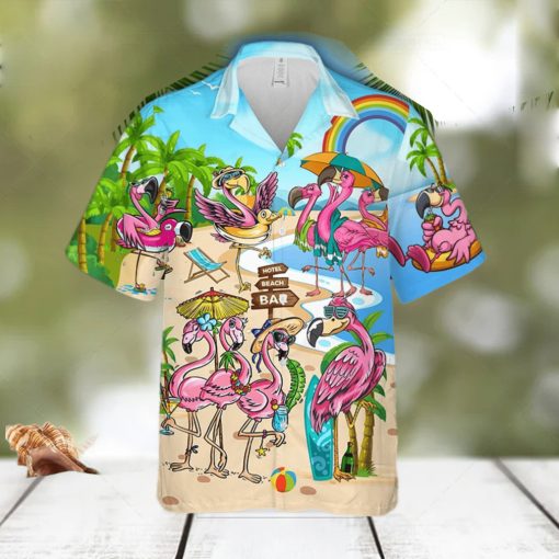 Pink Flamingo 3D Full Print 2023 Beach Party Hawaiian Shirt Summer Gift For Men And Women ggHD3wgyr