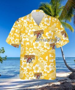 Pittsburgh Pirates Hibiscus Seamless Pattern Hawaiian Shirt