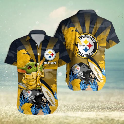 Pittsburgh Steelers Baby Yoda Hawaiian shirt