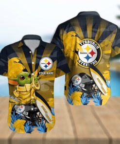 Pittsburgh Steelers Baby Yoda Hawaiian shirt