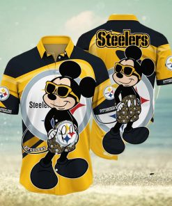 Pittsburgh Steelers Hawaiian Shirt Mickey 3D All Over Printed For Best s Ever